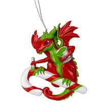 Candy Cane Dragon Hanging Ornament by Ruth Thompson