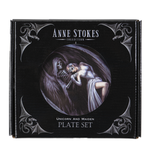 Dance With Death Dessert Plates by Anne Stokes