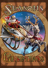 Steampunk Santa Yule Card by Anne Stokes