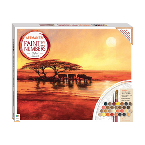 Art Maker Paint by Numbers Canvas Safari Sunset