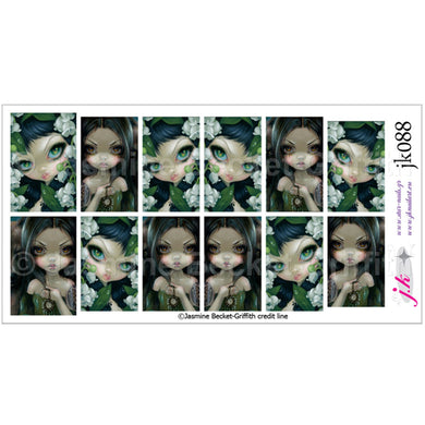 COMBINATION OF POISONOUS BEAUTIES XI LILY OF THE VALLEY & FACES OF FAERY 226 BY JASMINE BECKET GRIFFITH Nail Decals