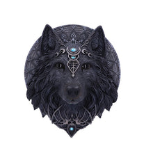 Dark Gothic Magical Wolf Moon Wall Hanging Plaque