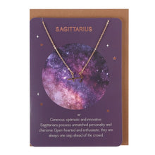 Sagittarius Zodiac Necklace Card