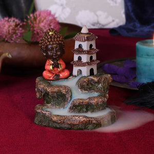 Zen Temple Buddha River Backflow Incense Cone Burner