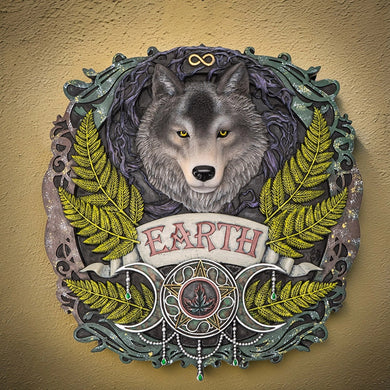 Elements Plaque Earth by Anne Stokes