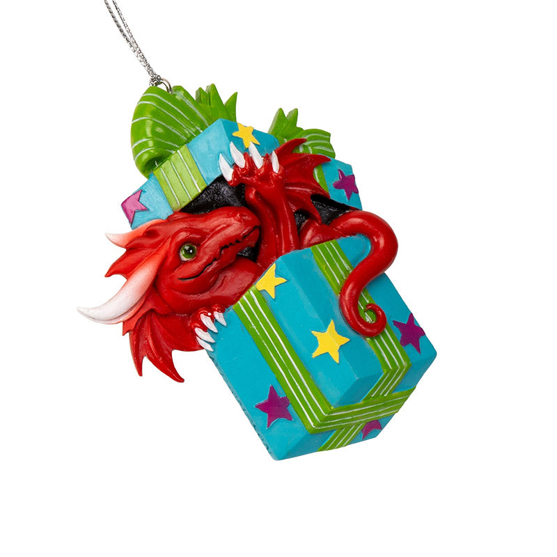 Dragon In Gift Hanging Ornament by Ruth Thompson