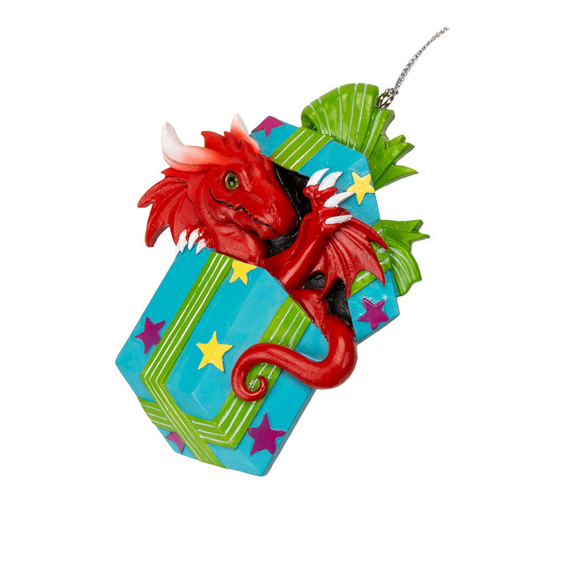 Dragon In Gift Hanging Ornament by Ruth Thompson