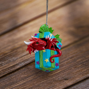 Dragon In Gift Hanging Ornament by Ruth Thompson
