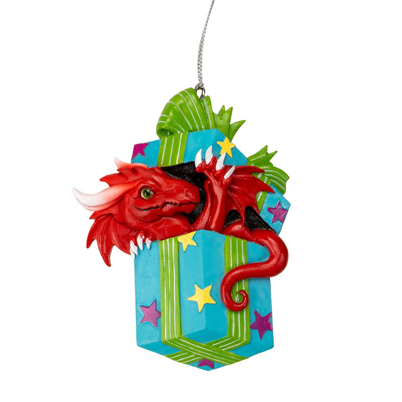 Dragon In Gift Hanging Ornament by Ruth Thompson