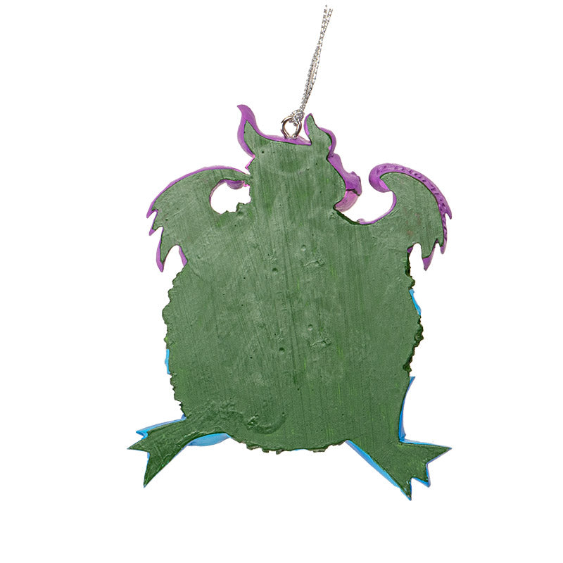 Cute Wreath Dragon Hanging Ornament by Ruth Thompson