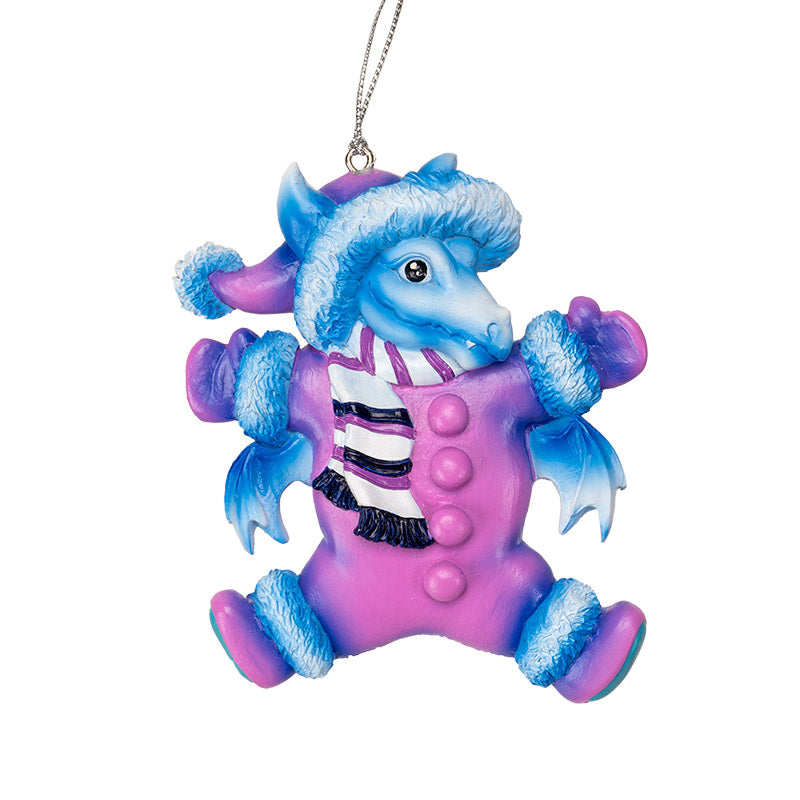 Snow Suit Dragon Hanging Ornament by Ruth Thompson