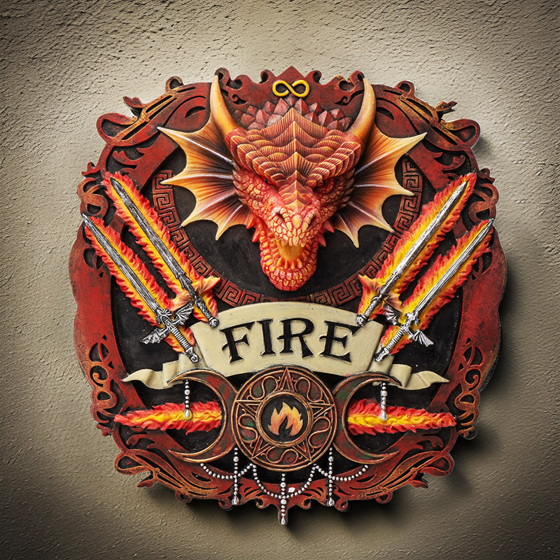 Elements Plaque Fire by Anne Stokes