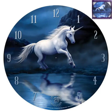 Moonlight Unicorn Clock by Anne Stokes
