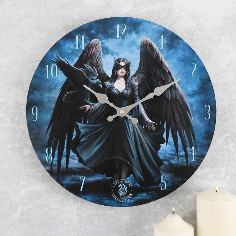 Raven Clock by Anne Stokes