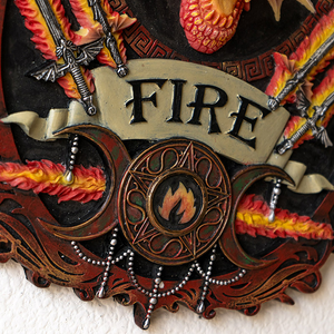 Elements Plaque Fire by Anne Stokes