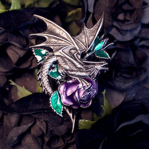 Dragon Beauty Enamel Pin by Anne Stokes