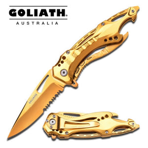 Goliath – Gold Tactical Folding Knife