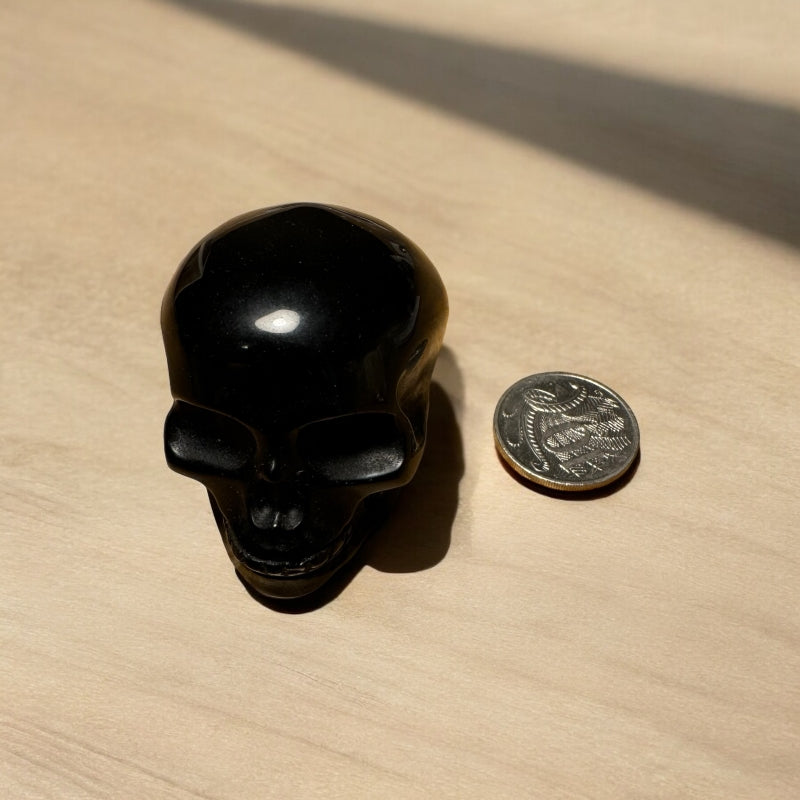 Black Obsidian Skull