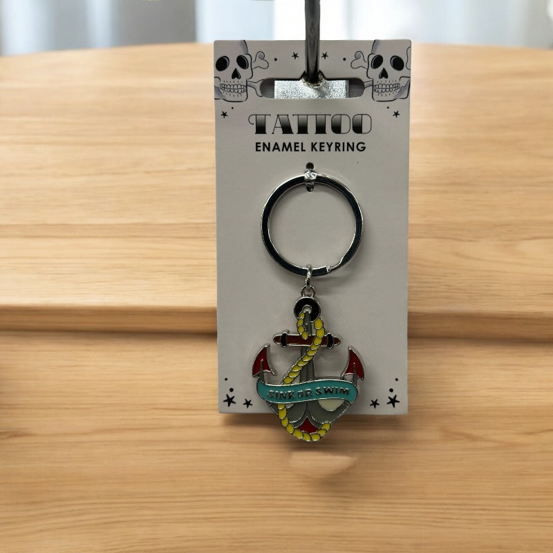 Sink or Swim Anchor Enamel Key Ring – Fantasy Art Trading