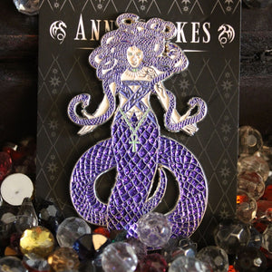 Serpent’s Spell Enamel Pin by Anne Stokes