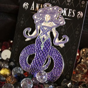 Serpent’s Spell Enamel Pin by Anne Stokes