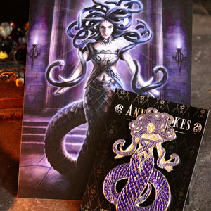 Serpent’s Spell Enamel Pin by Anne Stokes