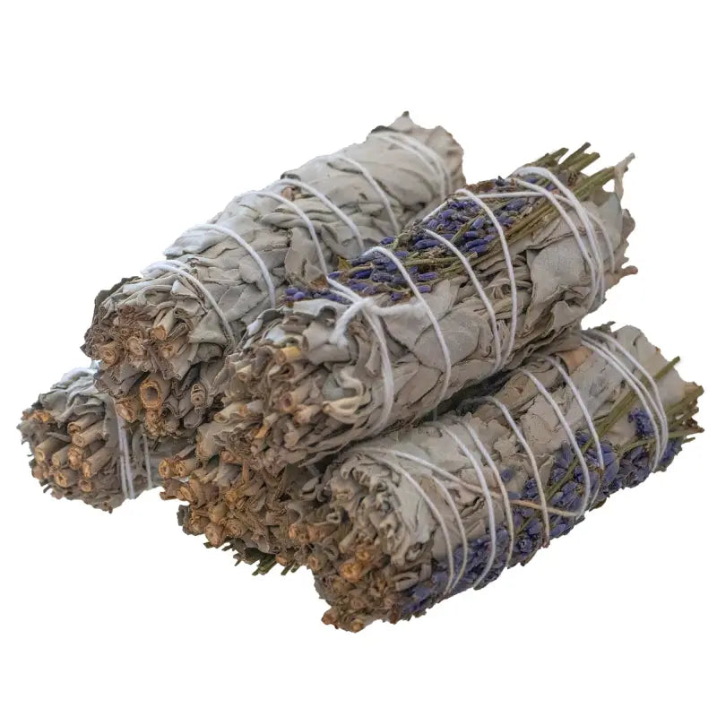 French Lavender & White Sage Smudge Stick 4" Set of 5