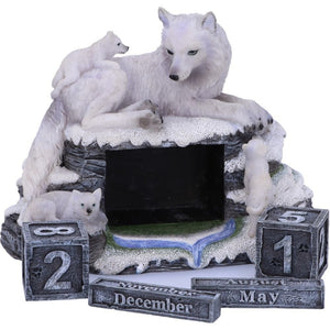 Mother's Watch White Wolf and Pups Calendar