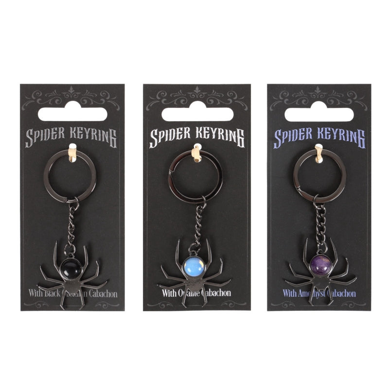 Gothic Crystal Spider Keyrings – Fantasy Art Trading