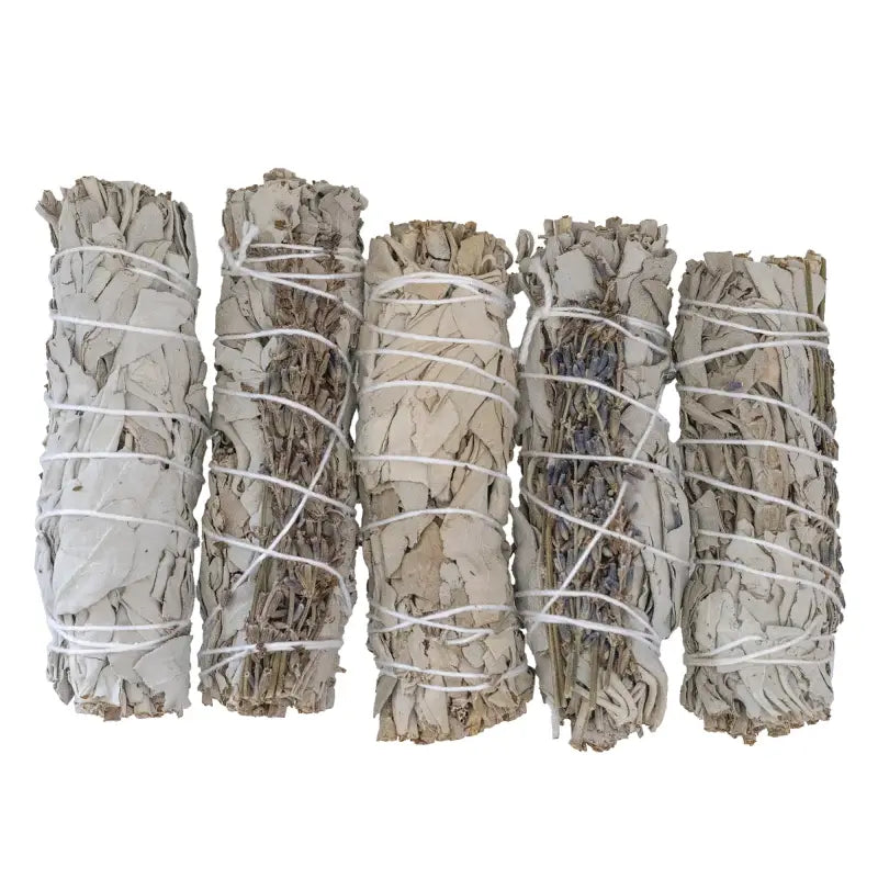 French Lavender & White Sage Smudge Stick 4" Set of 5