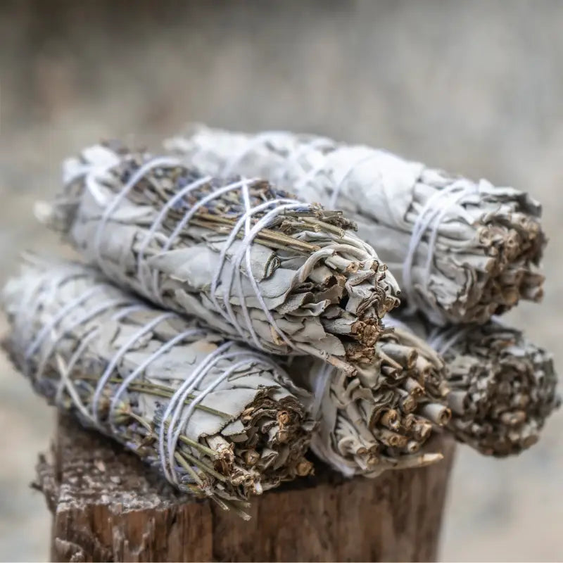 French Lavender & White Sage Smudge Stick 4" Set of 5