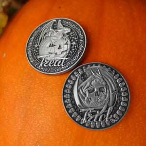 Trick Or Treat Collectable Coin by Anne Stokes