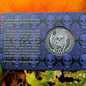 Trick Or Treat Collectable Coin by Anne Stokes