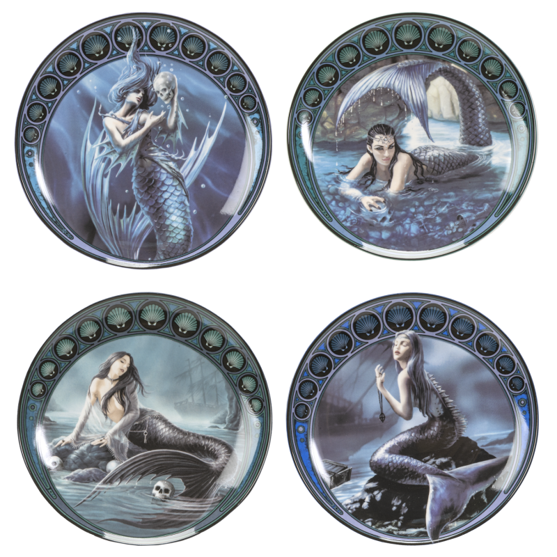 Sirens Dessert Plates by Anne Stokes