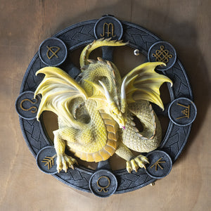 Mabon Dragon Wall Plaque by Anne Stokes