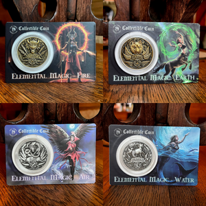 Elemental Collectible Coins by Anne Stokes