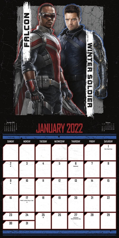 Marvel TV: The Falcon And The Winter Soldier - 2022 Square Wall Calendar