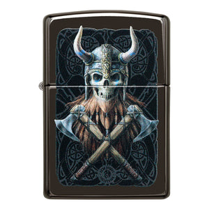 Zippo Lighter - Viking Skull by Anne Stokes