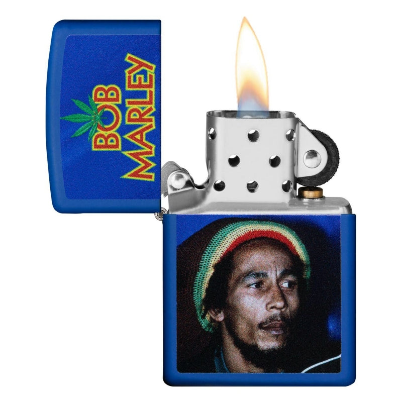 Zippo Lighter - Bob Marley - Royal Blue Matte