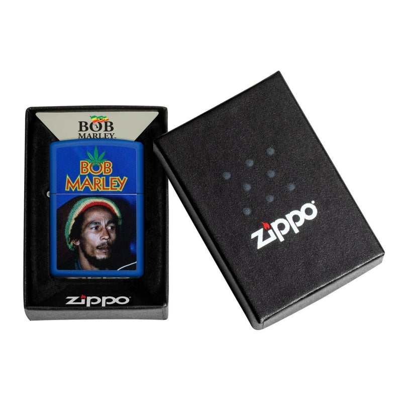 Zippo Lighter - Bob Marley - Royal Blue Matte