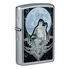 Zippo Lighter - Howling Wolf Street Chrome