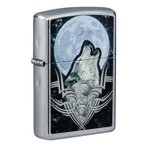 Zippo Lighter - Howling Wolf Street Chrome