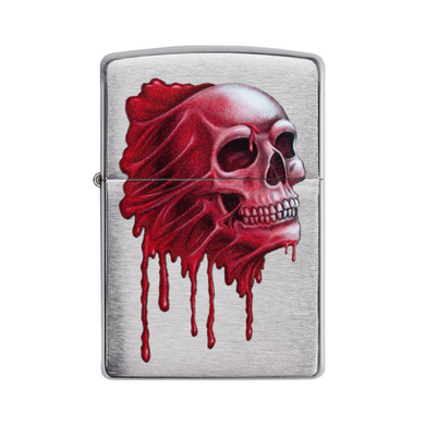 Zippo Lighter - Red Skull Design