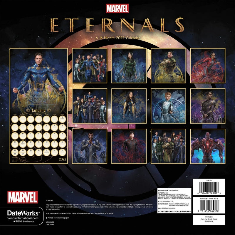 The Eternals - 2022 Square Wall Calendar