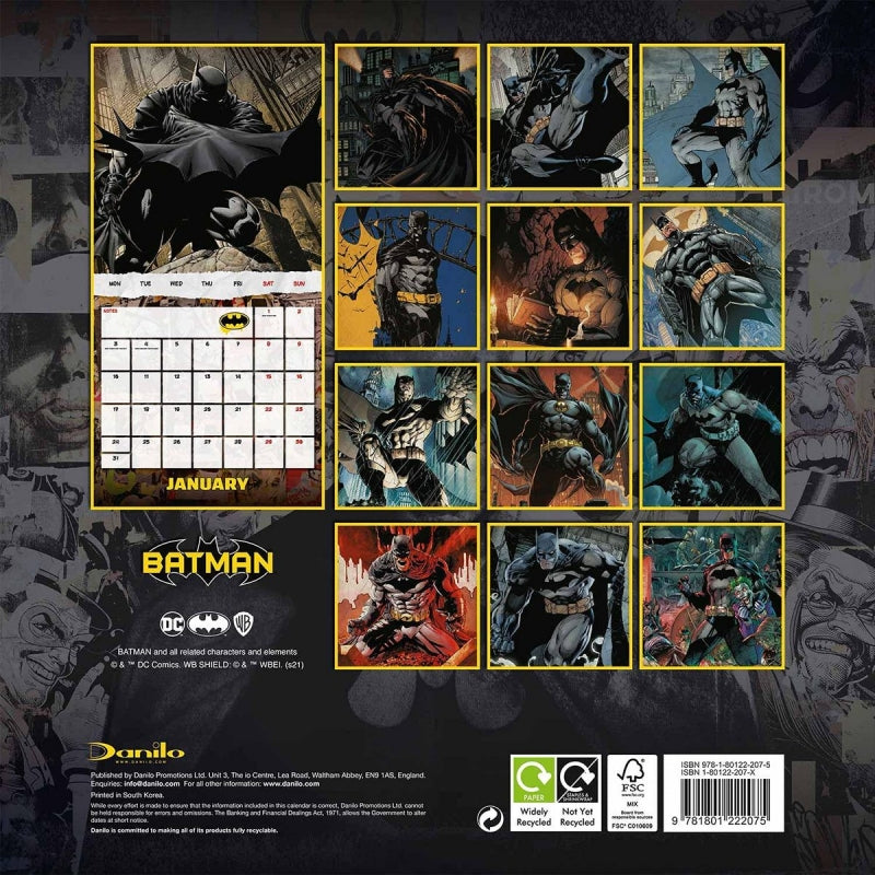 DC Comics - Batman 2022 Square Wall Calendar