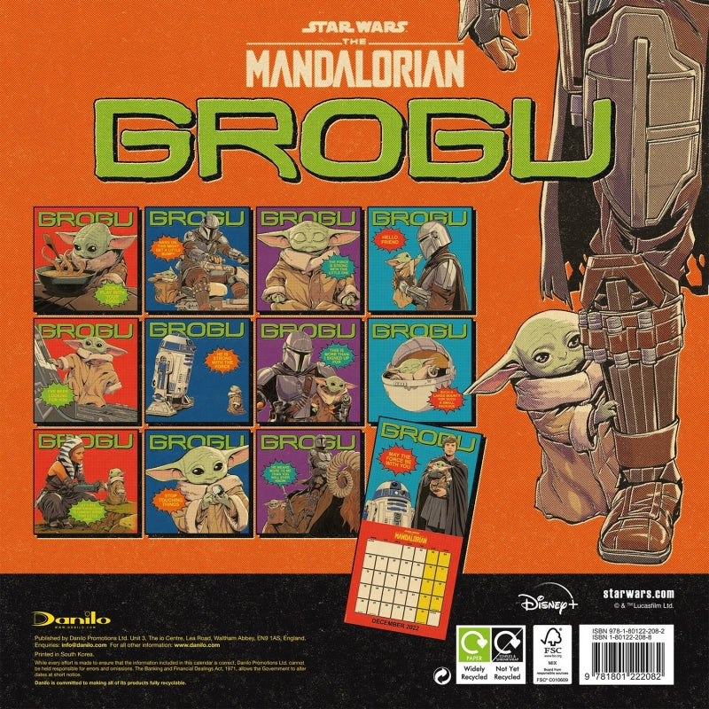 Star Wars: Baby Yoda - 2022 Square Wall Calendar