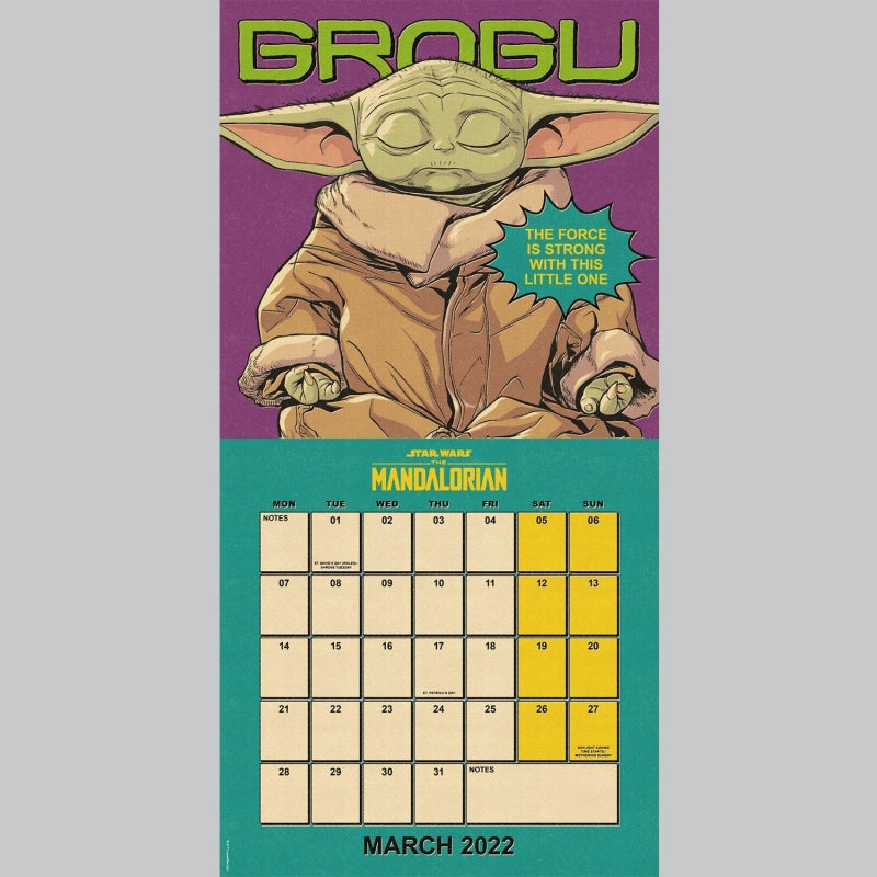 Star Wars: Baby Yoda - 2022 Square Wall Calendar