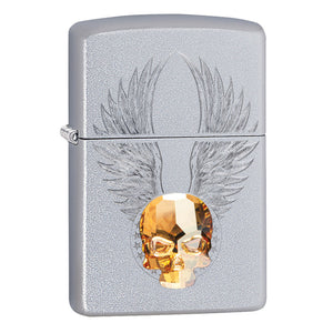 Zippo Lighter - Gold Skull Design