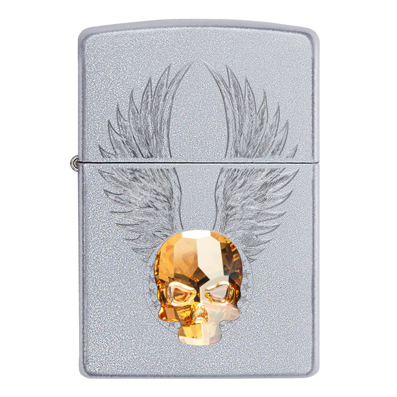 Zippo Lighter - Gold Skull Design