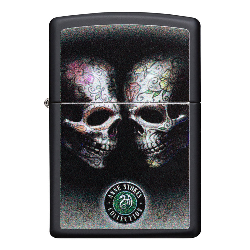 Zippo Lighter - Day Of The Dead by Anne Stokes
